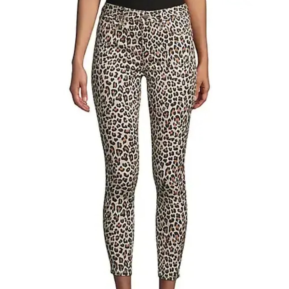 Design Lab - High-Rise Skinny Jeans Leopard Print
